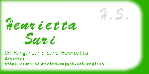 henrietta suri business card